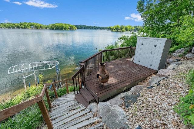 16091 Northwood Rd NW, Prior Lake, MN 55372 - wooden terrace featuring a water view