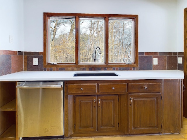 kitchen with dishwasher and sink