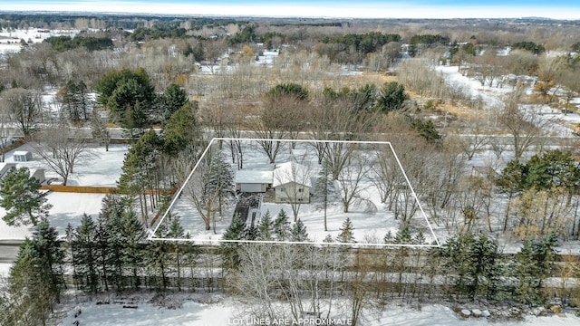 view of snowy aerial view