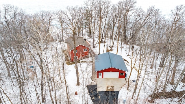 view of snowy aerial view