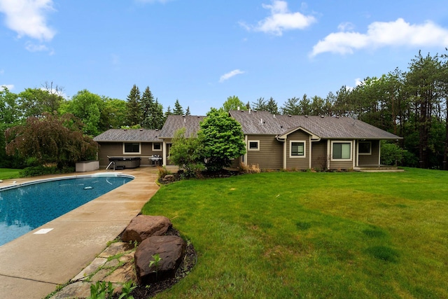 2650 Fox St, Orono, MN 55391 - outdoor pool with a patio and a lawn
