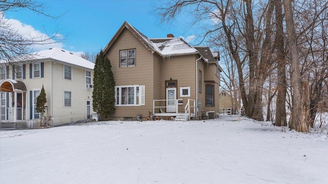 view of front of house featuring central AC