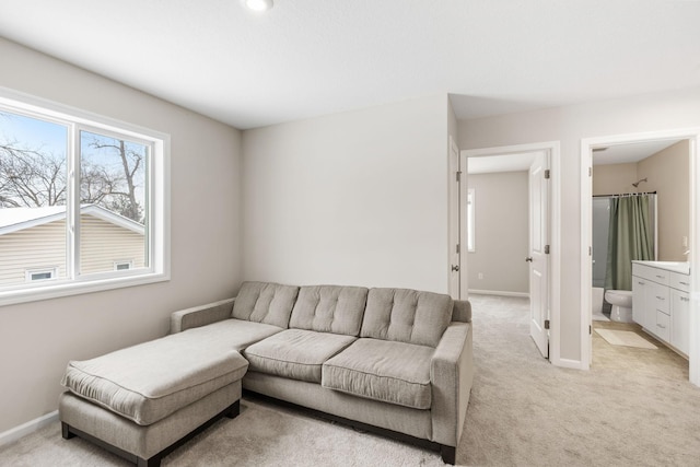 view of carpeted living room