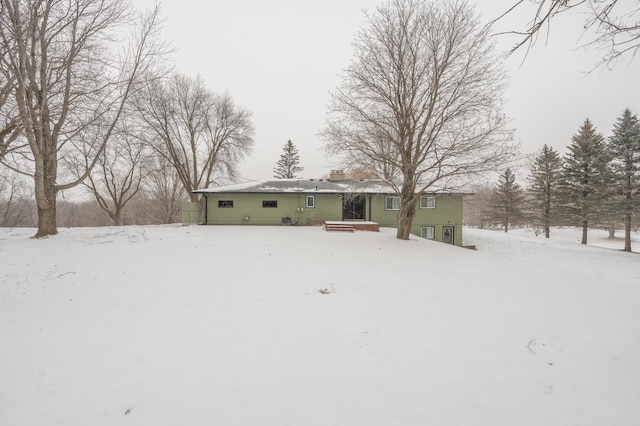 view of snowy yard