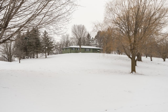 view of snowy yard