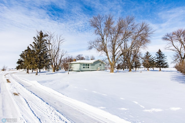 view of snowy yard