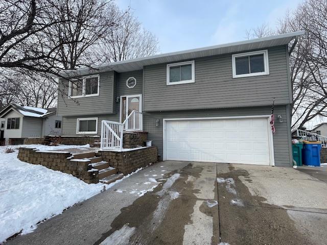 bi-level home with a garage