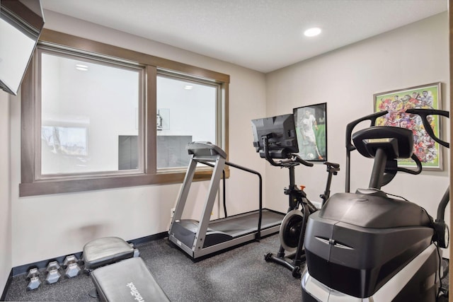 4765 Augusta St, Orono, MN 55364 - workout room with recessed lighting and baseboards