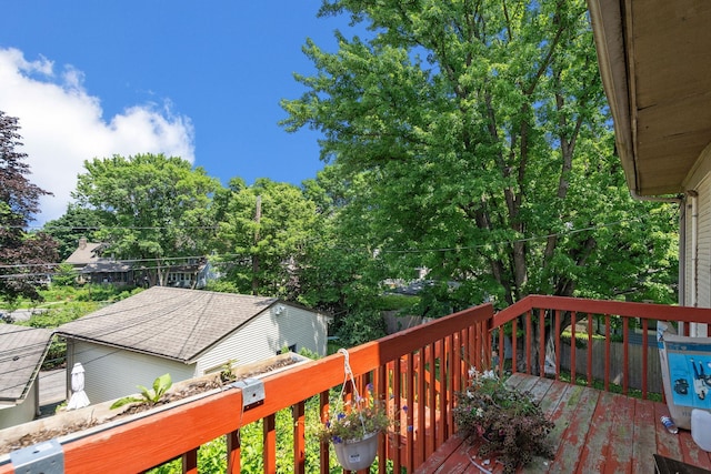 view of wooden deck