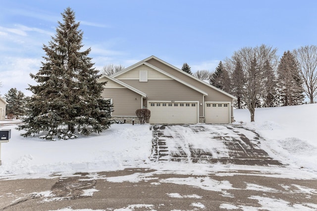 view of front of house featuring a garage