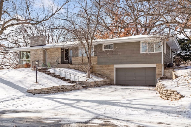 view of front of home featuring a garage