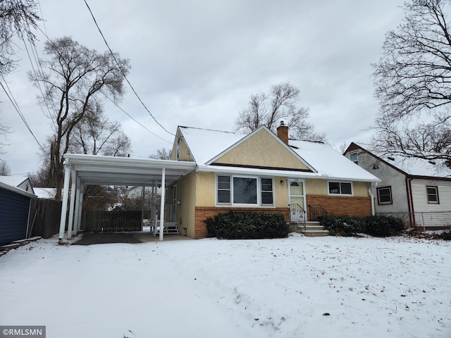 view of bungalow-style home