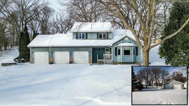 view of property with a garage