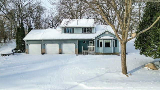 view of property with a garage