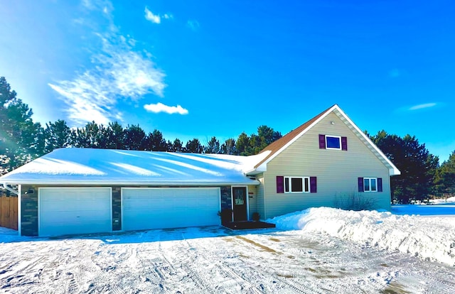 view of front of house featuring a garage