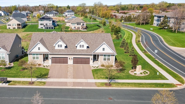 aerial view of residential area