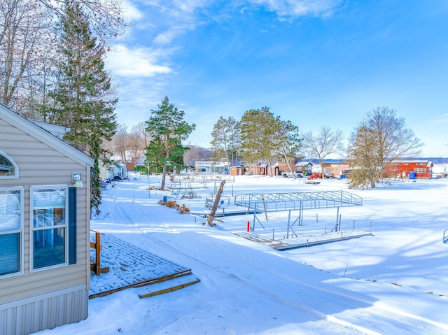 view of snowy yard