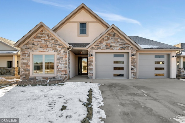 view of property with a garage