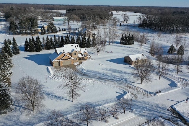 view of snowy aerial view