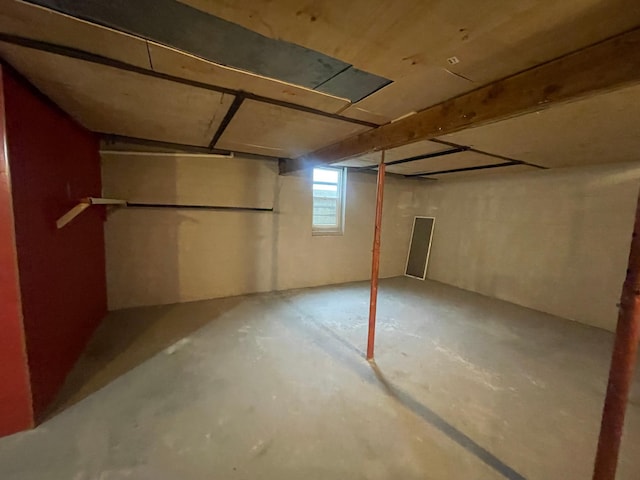 view of basement