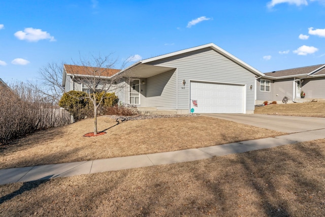 ranch-style house featuring a garage