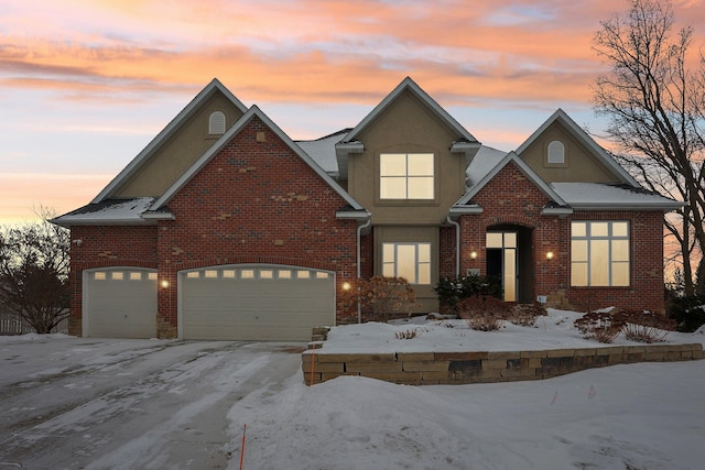 front facade featuring a garage