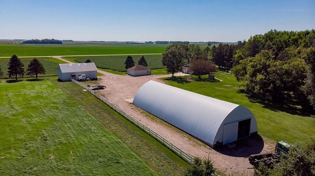 drone / aerial view featuring a rural view