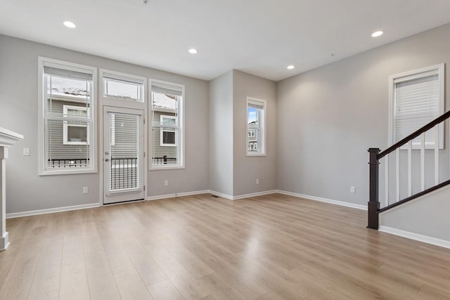 interior space featuring light hardwood / wood-style flooring