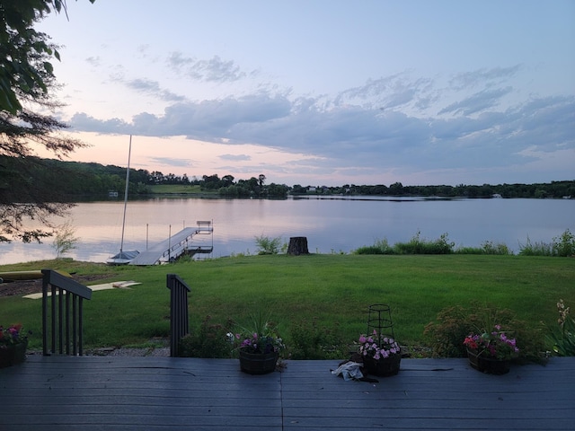 water view with a dock