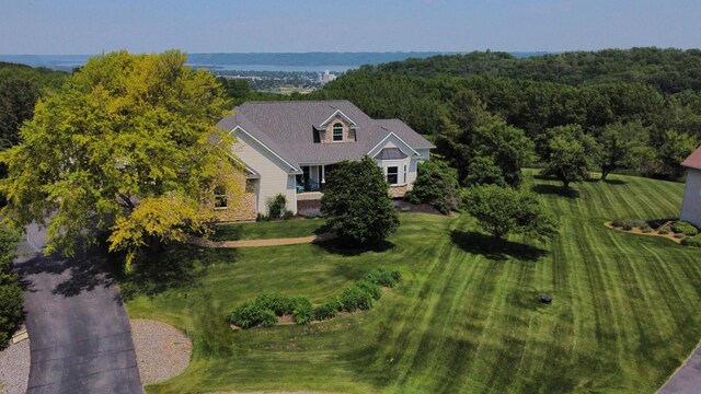 30150 715th St, Lake City, MN 55041 - aerial view of property and surrounding area with a heavily wooded area
