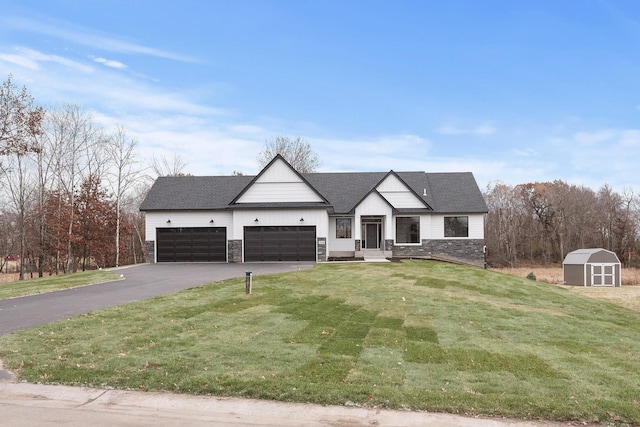22816 Jarvis St NW, Elk River, MN 55330 - modern inspired farmhouse with a garage and a front lawn