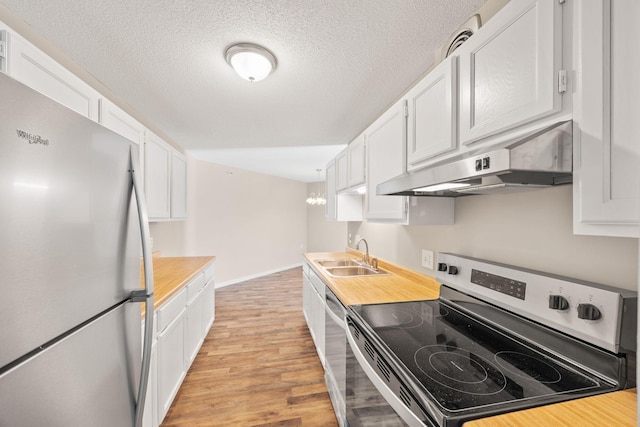 6615 Lake Shore Dr S Unit 311, Richfield, MN 55423 - kitchen featuring stainless steel appliances, light wood-type flooring, white cabinets, light countertops, and a textured ceiling