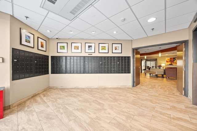 6615 Lake Shore Dr S Unit 311, Richfield, MN 55423 - view of home's community featuring mail area, a drop ceiling, and recessed lighting