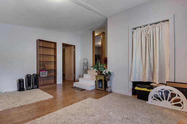 miscellaneous room featuring hardwood / wood-style flooring