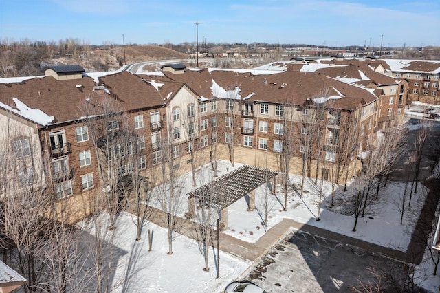 view of snowy aerial view