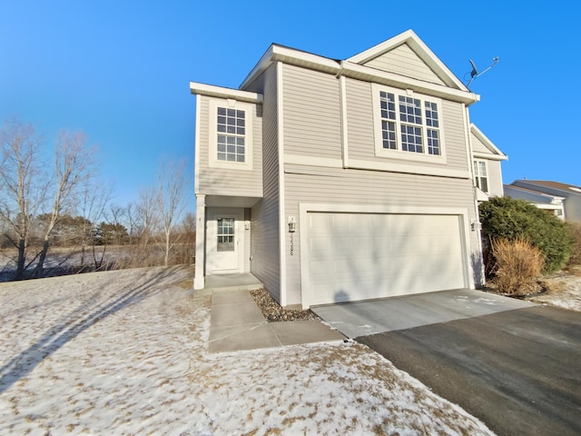 front facade featuring a garage