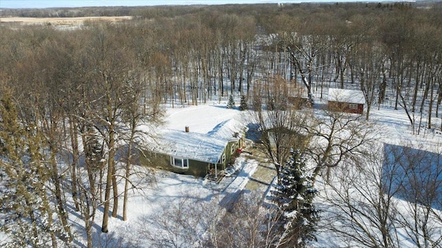 view of snowy aerial view