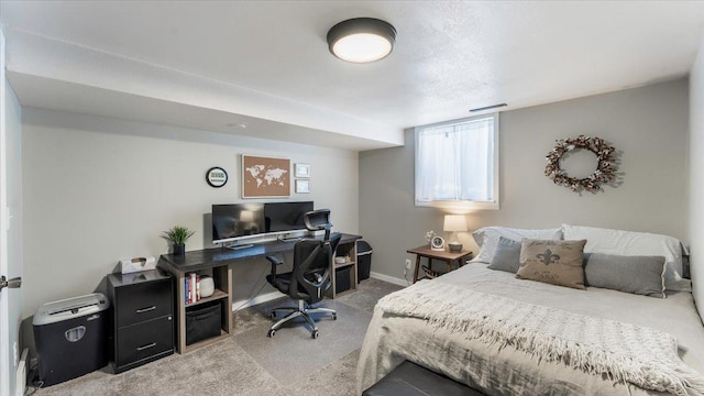 bedroom featuring carpet flooring