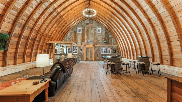 view of unfinished attic