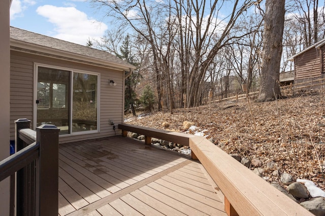 view of wooden deck