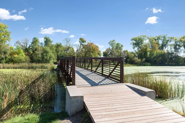 view of dock area