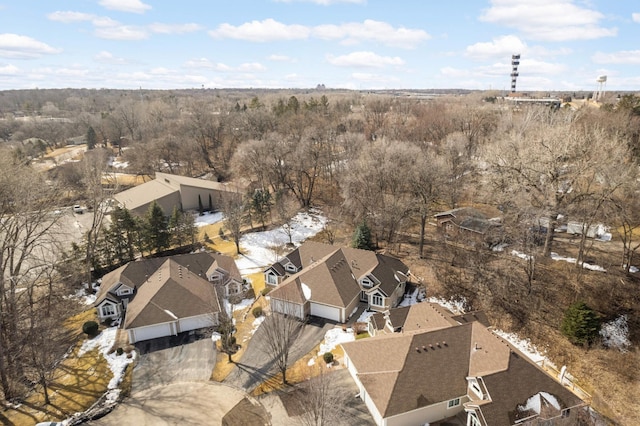 bird's eye view featuring a residential view