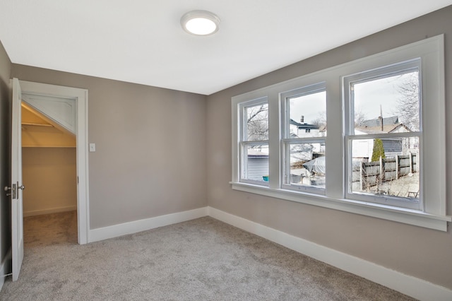 view of carpeted spare room