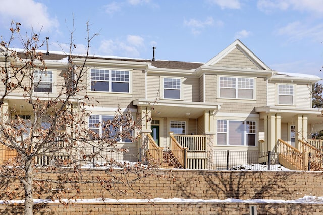 view of front of property with a porch