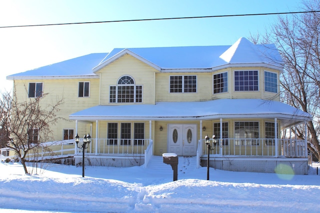 view of front of property with a porch