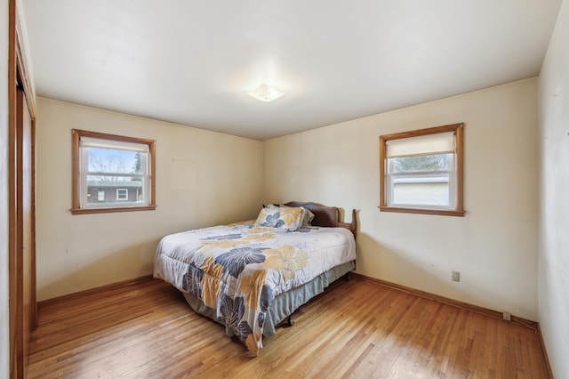 bedroom featuring hardwood / wood-style floors