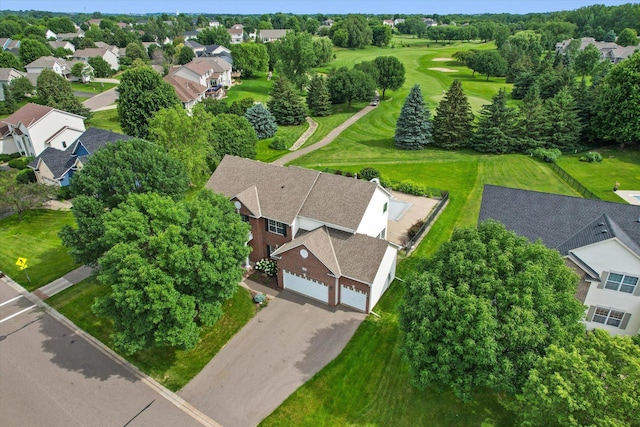 bird's eye view featuring a residential view