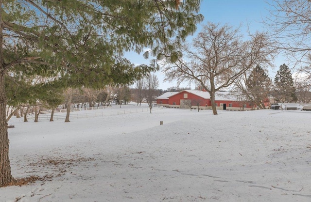 view of snowy yard