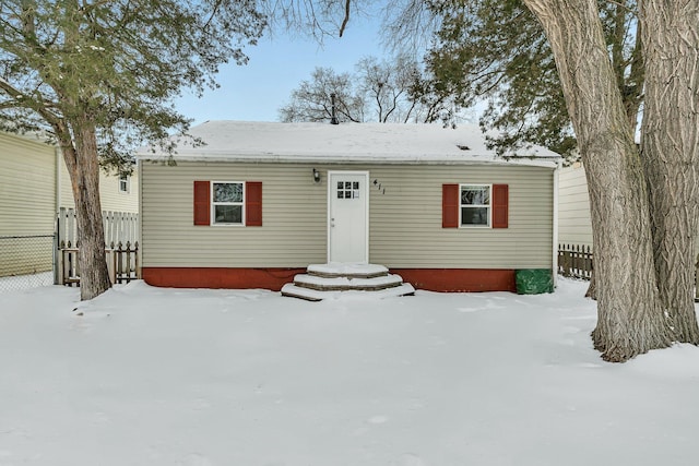 view of front of home