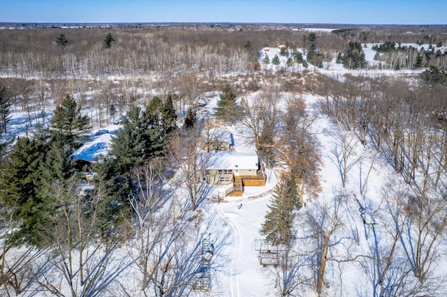 view of snowy aerial view